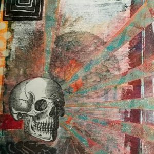 Skull with rays